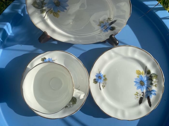 Arklow bone china trio and plates