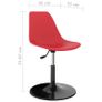 Swivel Dining Chairs 4 pcs Red PP Image 8