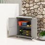 Garden cabinet, outdoor cabinet with worktop, tool cabinet, solid wood, steel Image 6