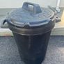75 Lt Galvanised Bin + Black Bin With Handles Image 2