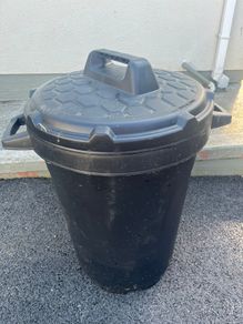 Black Bin With Handles