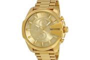 Diesel Mega Chief Mens Chronograph Watch Dz4360 Gold - Warranty - Free Delivery