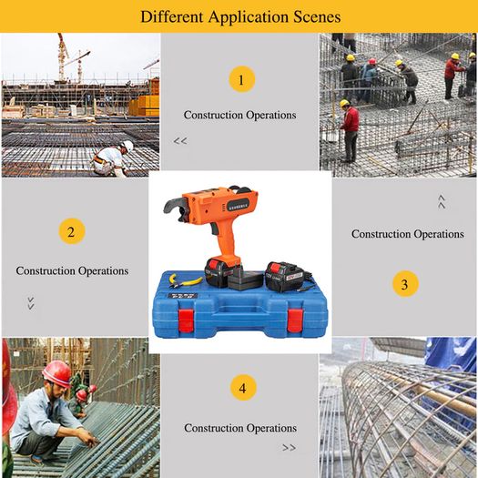BRAND NEW Rebar Tier Binding Machine 12V 3000mAh Automatic Rebar Tying Machine Cordless Wire Lithium Battery