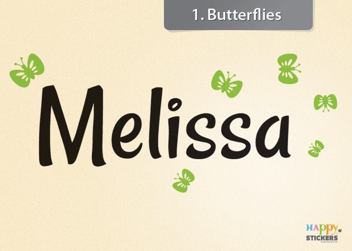 Personalized Name Wall Sticker For Girls / Vinyl Decal (Free Shipping)