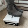 boots grey suede effect wedge sock boots size 41 Image 4
