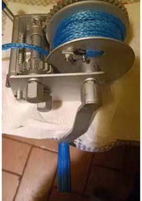 4500 Pound Manual Winch With Nylon with Locking Function Hand Winch with 3 Gear Ratios For Yacht Boat Trailer etc