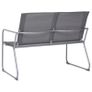 4 Piece Garden Lounge Set Fabric & Steel Grey Image 2