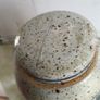 Early Nicholas Mosse Irish Stoneware Crock / Canister Blue Bird Motif With Lid But The Lid Cracked And Fixed 6 Inches Tall. Image 9
