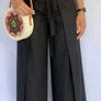 New Black Wrap Beach/ Pool Side Trousers Image 2