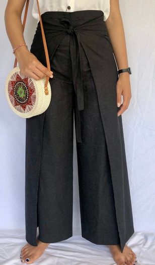 New Black Wrap Beach/ Pool Side Trousers