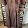 dress brown striped cotton dress with pockets size 12 Image 10
