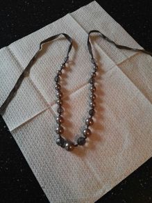 Grey beaded necklace