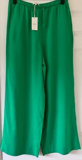 BNWT Ladies Green Linen Mix Palazzo Trousers by Next