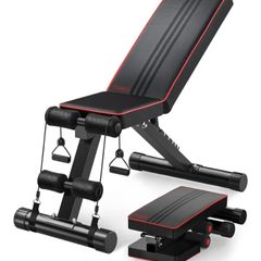 300KG Stable Strength Training Bench, Fast Folding Bench Utility Incline/Decline Gym Bench for Home Full Body Workout