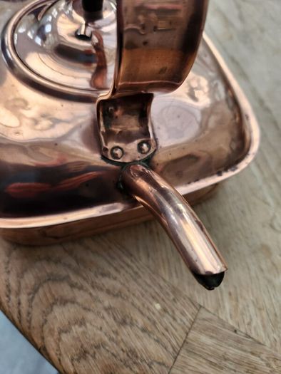 Antique brass kettle