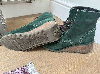 Fly London Suede Wedge Boots
