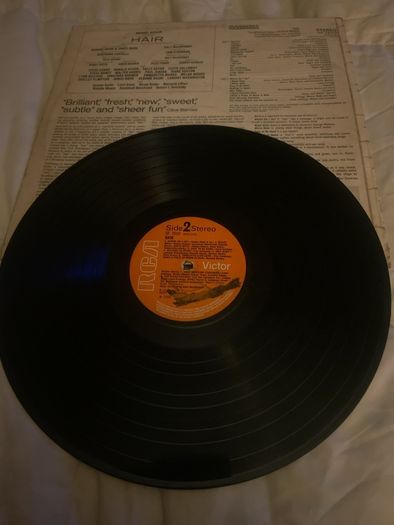 Vinyl LP of the musical "Hair"