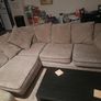L shaped couch with footstool Image 4