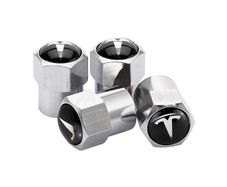 4pcs Car Tire Valve Caps Caps Stems Dust Cover Tesla Model X Model 3 S