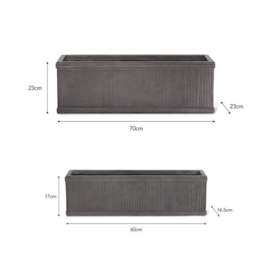 Bathford Troughs set of 2 Black GT8