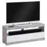 FMD TV/Hi-Fi Stand Concrete Grey and Glossy White Image 5