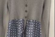 cardigan Benetton cardigan grey with satin peplum size 8/10