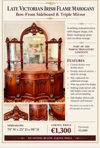 Late victorian irish flame mahogany