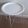 White Metal Tray Side Table Image 3