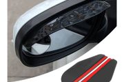 2Pcs Car Rearview Mirror Rain Cover Carbon Fiber Side Mirror Protector Waterproof Shield Rain Eyebrow Universal Auto Accessories