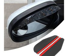 2Pcs Car Rearview Mirror Rain Cover Carbon Fiber Side Mirror Protector Waterproof Shield Rain Eyebrow Universal Auto Accessories