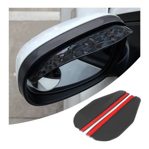 2Pcs Car Rearview Mirror Rain Cover Carbon Fiber Side Mirror Protector Waterproof Shield Rain Eyebrow Universal Auto Accessories
