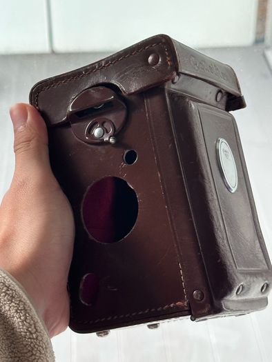 Rolleiflex leather case for parts repair