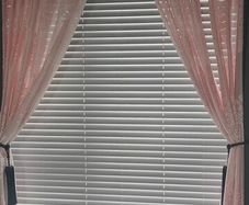 Set of 4 Pink Sheer Voile Curtains