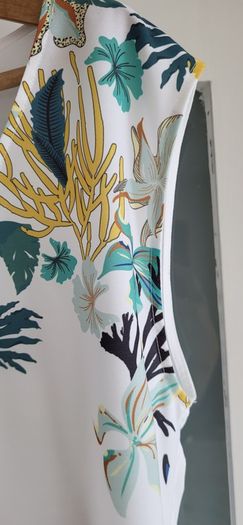Salsa Jeans floral drape sleeve top Sz M (Fit 12-14UK) - Rrp 69.95 (New)