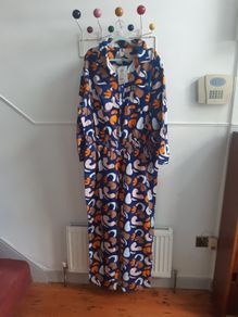 Lucy & Yak Pattern Corduroy Jumpsuit Size 3X