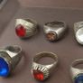 Lot of 15 Collectible Brass Rings Antique Style Mixed Stone Rings Image 2