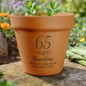 Personalised Big Age Terracotta Plant Pot