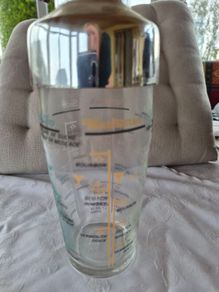 Vintage Arcoroc glass cocktail shaker