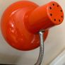 Vintage orange goose neck metal table lamp Image 4