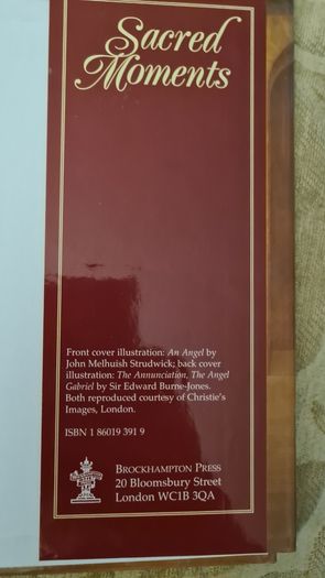 Sacred Moments. A Treasury Of Private Prayer. Selected By Karen Sullivan. Hardback With Dustjacket In Very Good Condition. Beautiful Illustrated Book.