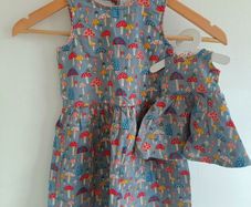 Cath Kidston Mushroom Print Girl's Dress + Matching Doll's Dress