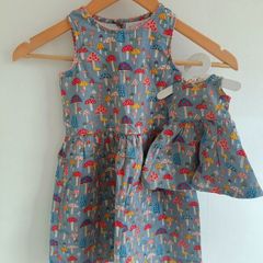 Cath Kidston Mushroom Print Girl's Dress + Matching Doll's Dress