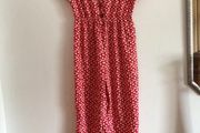 Bnwts Red ditzy print summer jumpsuit size M 12 includes post
