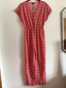 Bnwts Red ditzy print summer jumpsuit size M 12 includes post