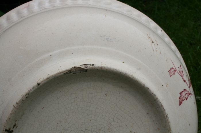 Antique  England  Water Basin 15"