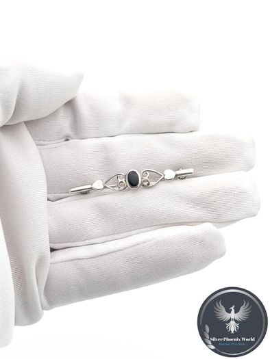 Whitby Jet Silver Brooch
