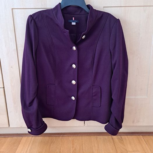 Tommy Hilfiger Deep Purple Military Band Jacket / Blazer US 12 (UK 16)