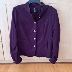 Tommy Hilfiger Deep Purple Military Band Jacket / Blazer US 12 (UK 16)