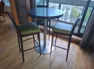 high bar table with three chairs