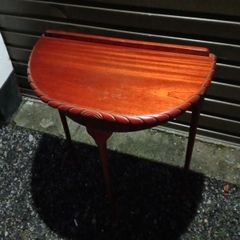 mahogany half moon table